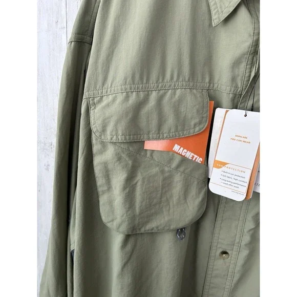 Men's Natural Gear River Shirt Sage Dry Vent NWT Sun Protection Size 2XL - Picture 2 of 9